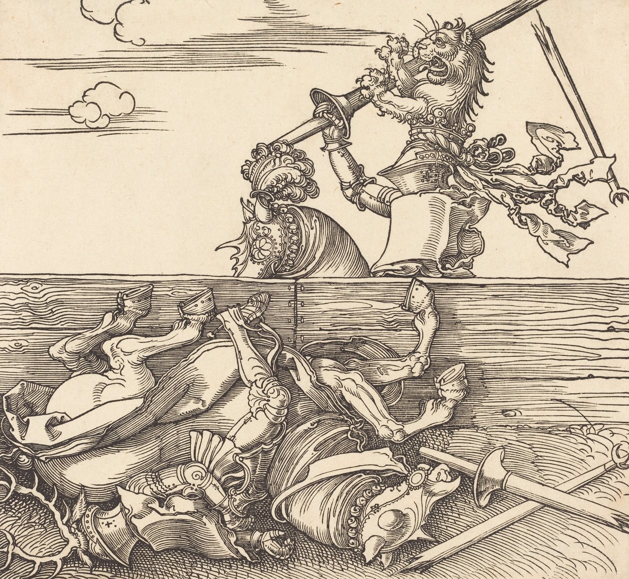 Italian Joust, ca. 1516. af Albrecht Dürer