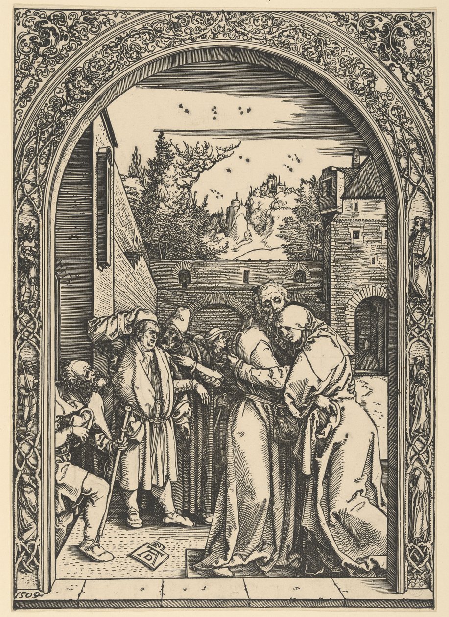 Joakim og Anna ved Den Gyldne Port, fra Jomfru Marias liv af Albrecht Dürer