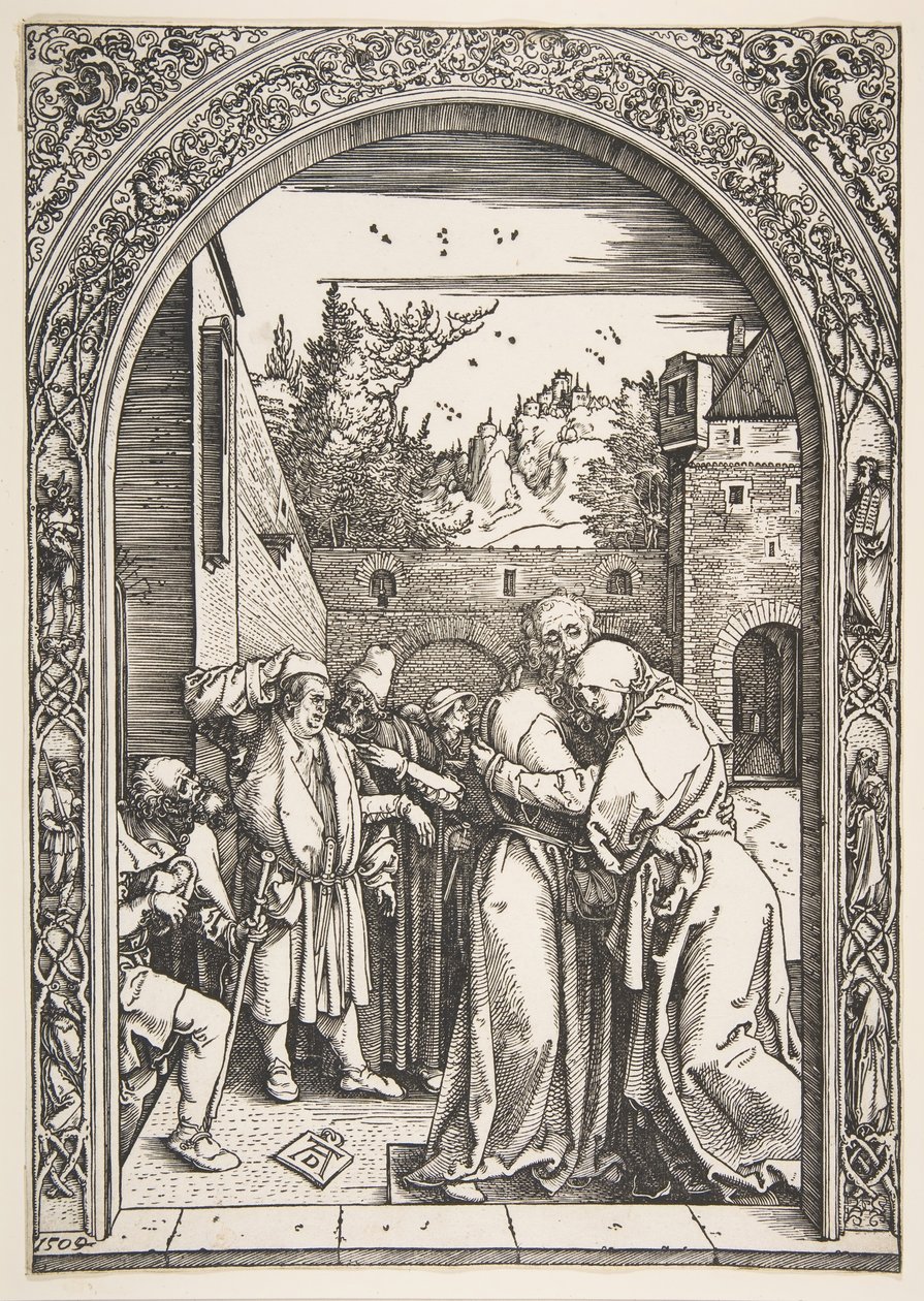 Joachim og Anna ved Den Gyldne Port, fra The Life of the Virgin, 1504. af Albrecht Dürer