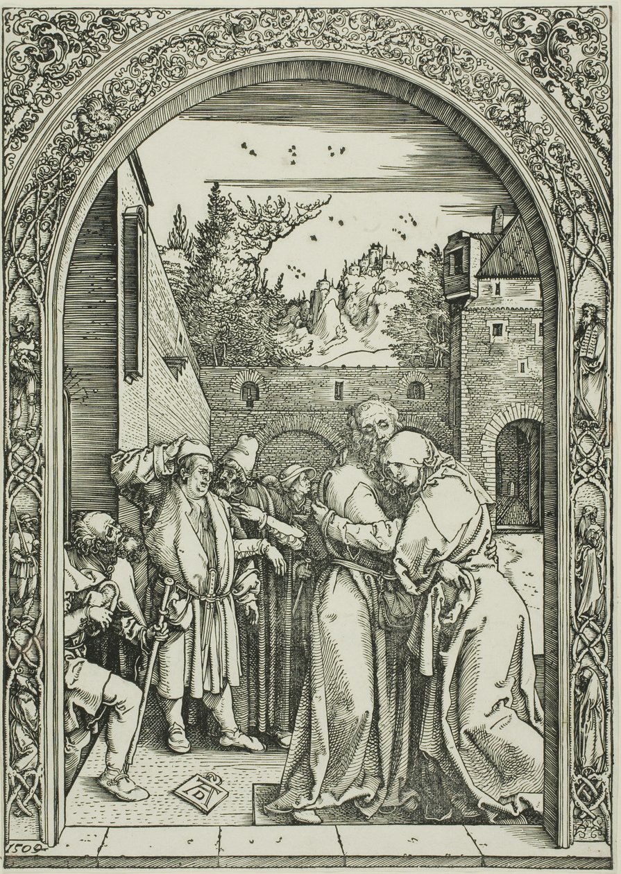 Joachim og St. Anne mødes ved Den Gyldne Port, fra Jomfruens liv af Albrecht Dürer