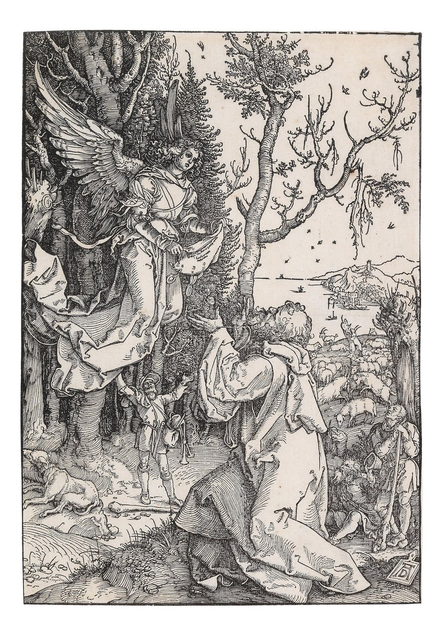 Joachim og englen, fra Jomfruens liv, ca. 1504. af Albrecht Dürer
