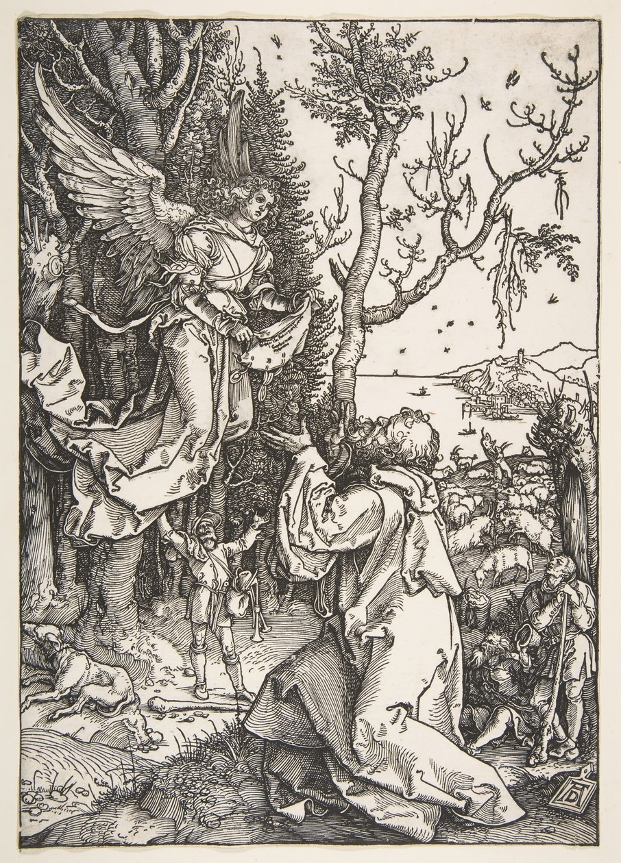Joachim og englen, fra Jomfruens liv, ca. 1504. af Albrecht Dürer