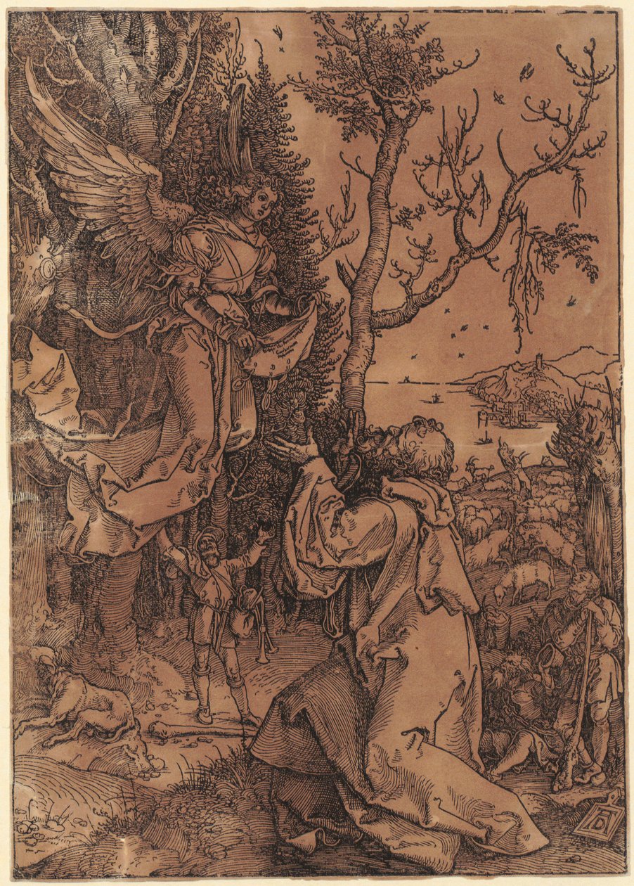 Joakim på marken, blad 3 fra serien «Marias liv» af Albrecht Dürer