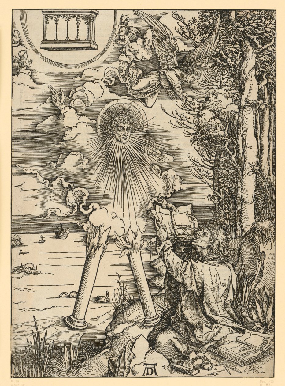 Johannes sluger bogen (Apokalypsen) af Albrecht Dürer