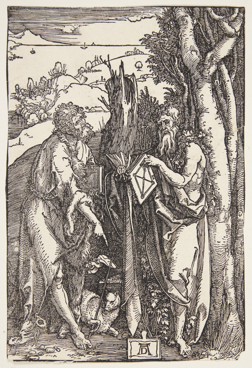 Johannes Døberen og St. Onuphrius i ørkenen af Albrecht Dürer