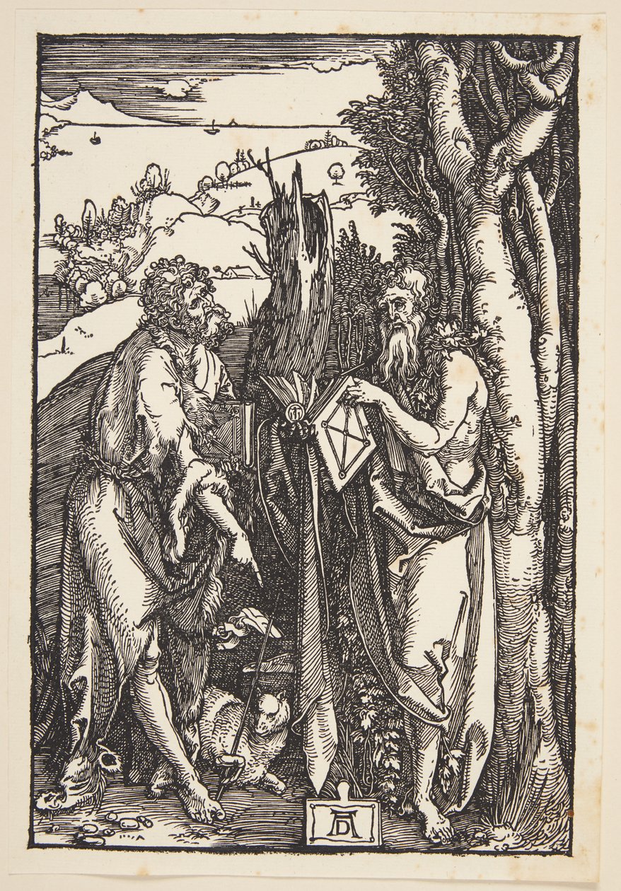 Johannes Døberen og St. Onuphrius i ørkenen af Albrecht Dürer