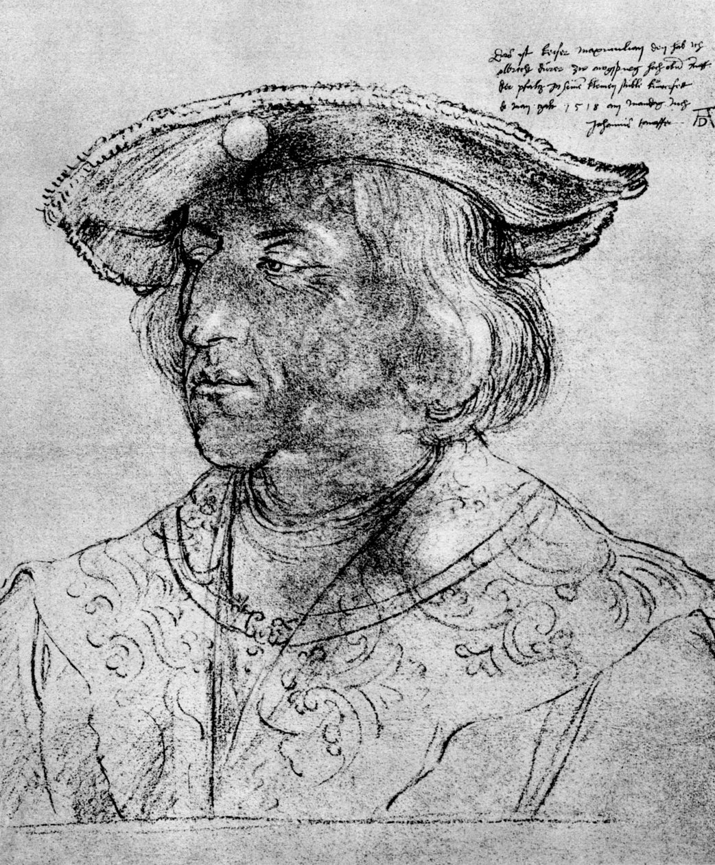 Kaiser Maximilian I, 1518, 1936 af Albrecht Dürer
