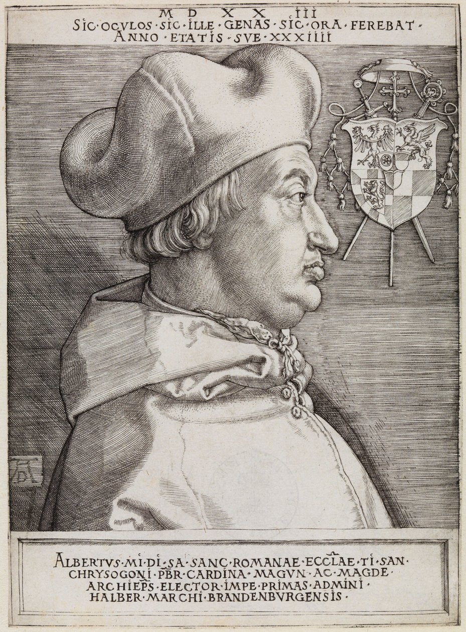 Kardinal Albrecht af Brandenburg (Den store kardinal) af Albrecht Dürer