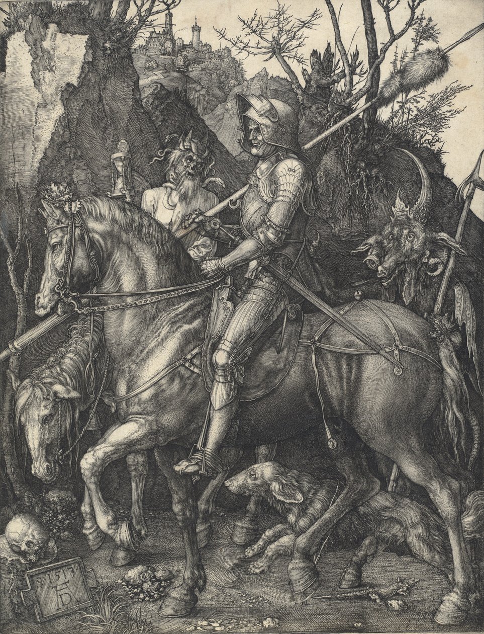 Ridder, død og djævel, 1513. af Albrecht Dürer