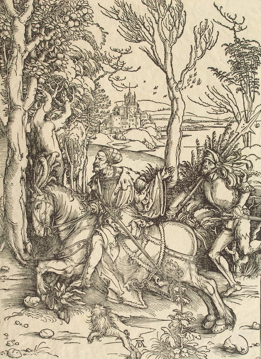 Ridder og Lansquenet, ca. 1497 af Albrecht Dürer