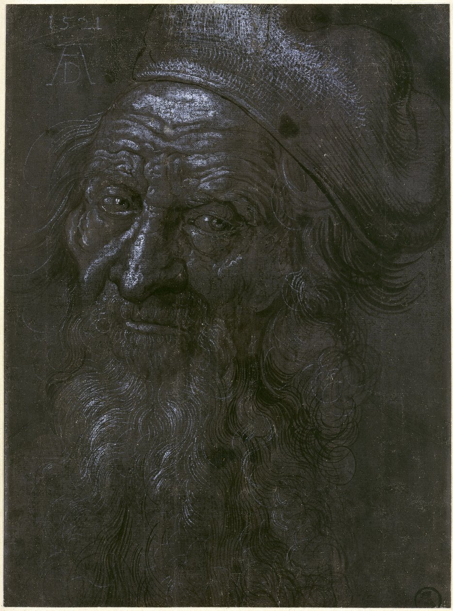 Hoved af en 93-årig gammel mand af Albrecht Dürer