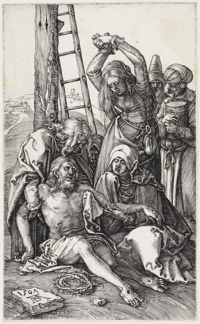 Nedtagelsen fra korset og klagen over Kristus af Albrecht Dürer
