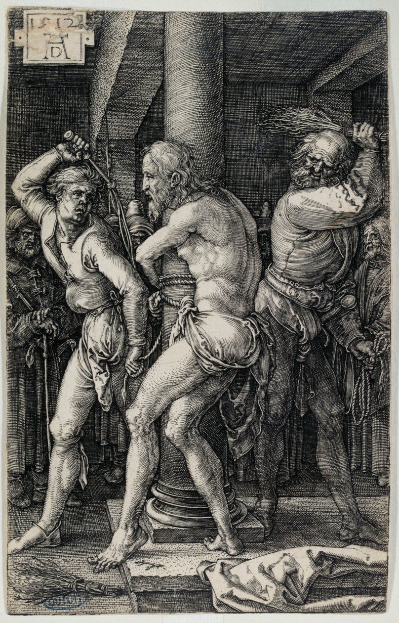 Passionen på kobber: Piskningen (Bartsch 8) af Albrecht Dürer