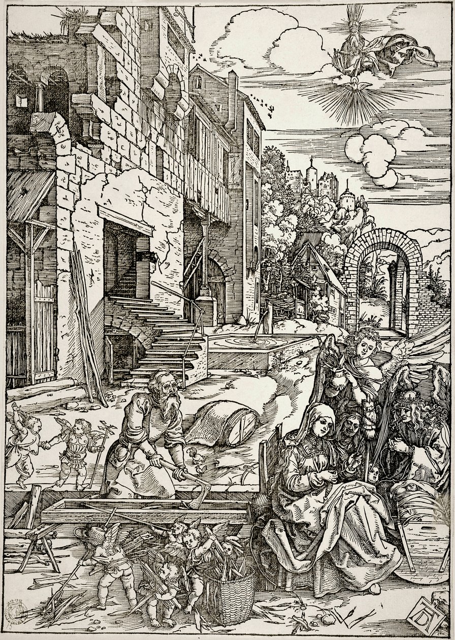 Jomfru Marias liv: Den hellige families ophold i Egypten (Bartsch 90) af Albrecht Dürer