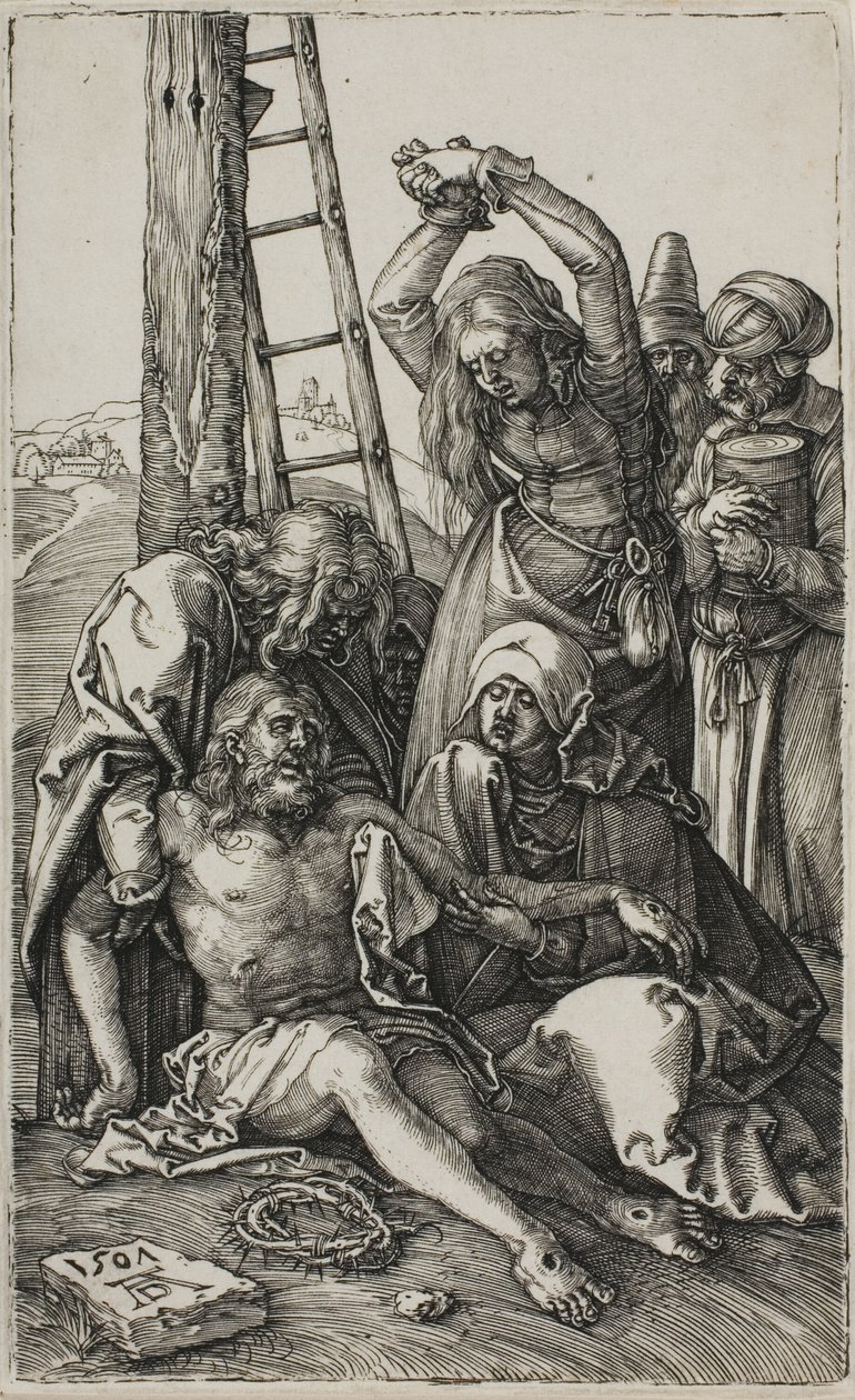 Kristi klagesang, fra The Engraved Passion af Albrecht Dürer