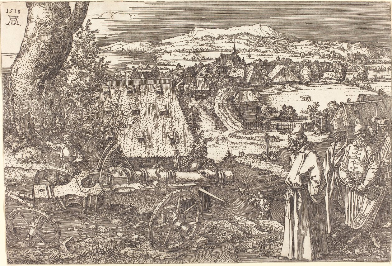 Landskab med en kanon, 1518 af Albrecht Dürer