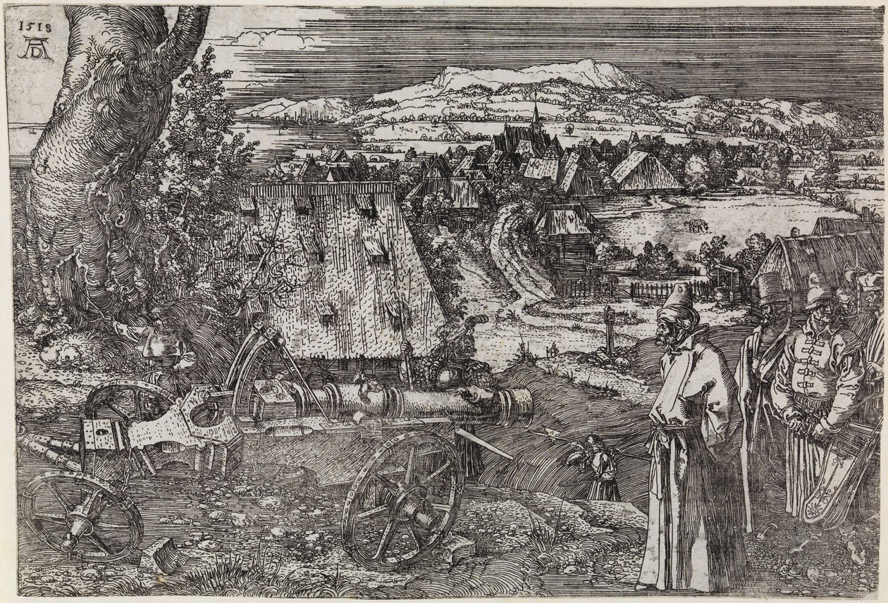 Landskab med kanon (Den store kanon; Kanonen) af Albrecht Dürer