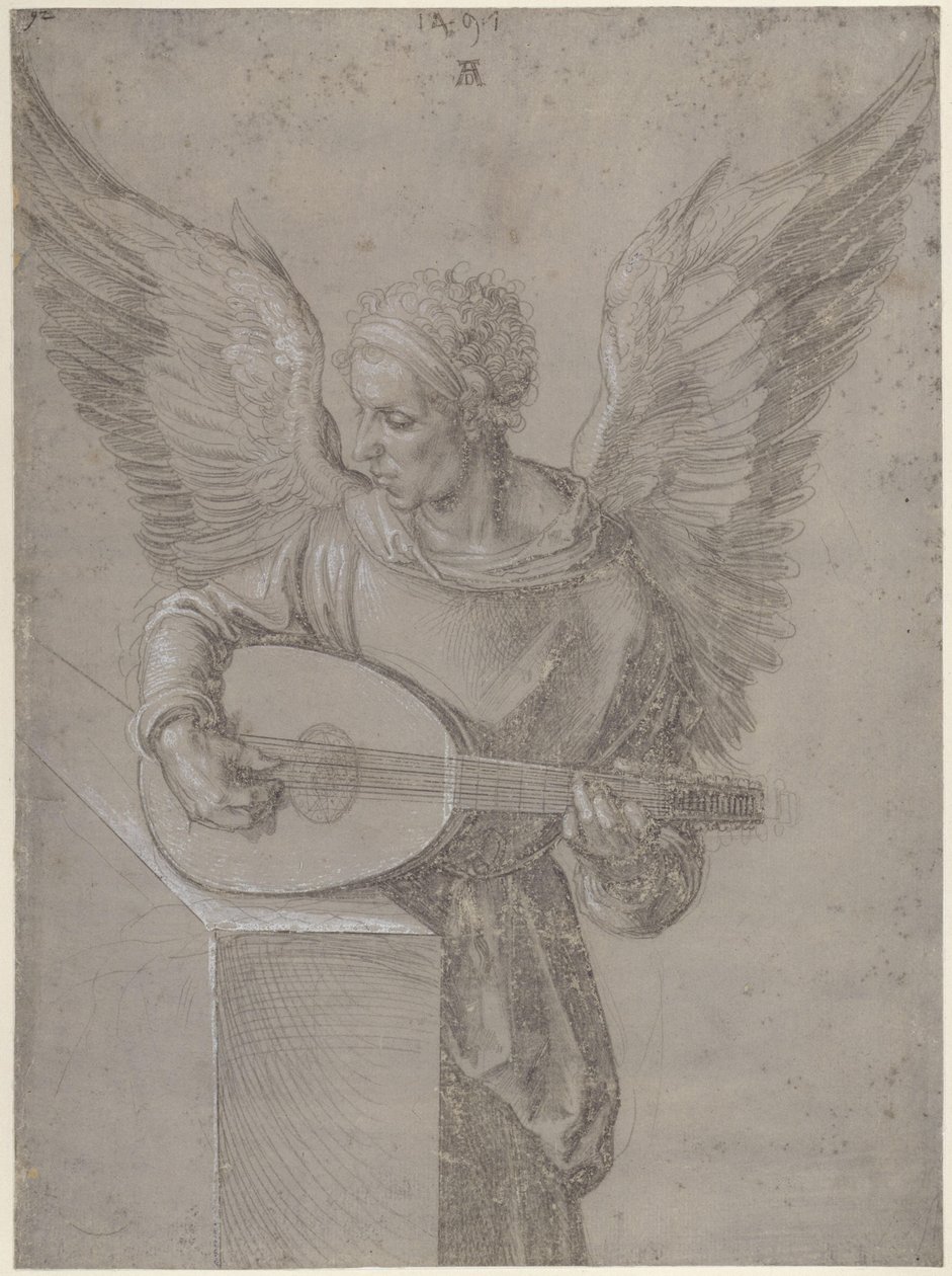 Engel, der spiller lut af Albrecht Dürer