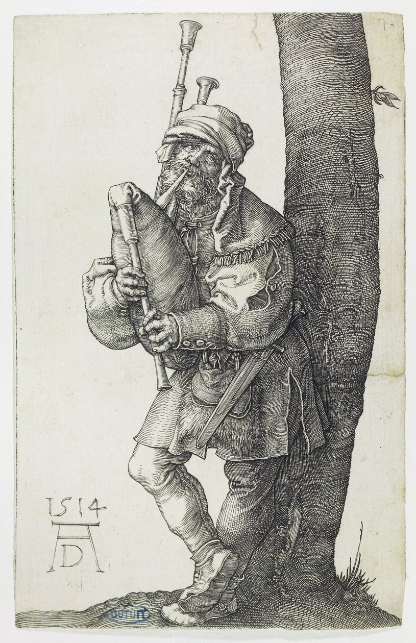 Sækkepibespilleren (Bartsch 91) af Albrecht Dürer