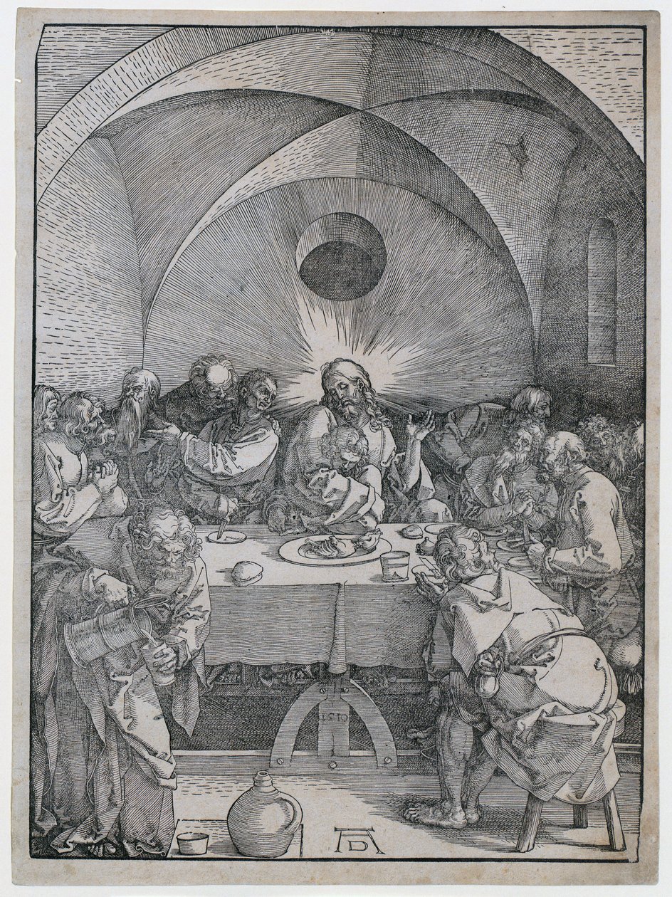 Det sidste nadver, ark 2 i serien »Den store passion« af Albrecht Dürer