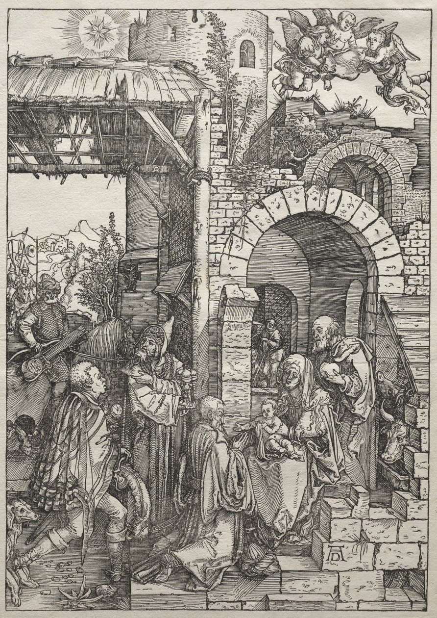 Jomfruens liv: Tilbedelse af Magi, 1504-1505. af Albrecht Dürer