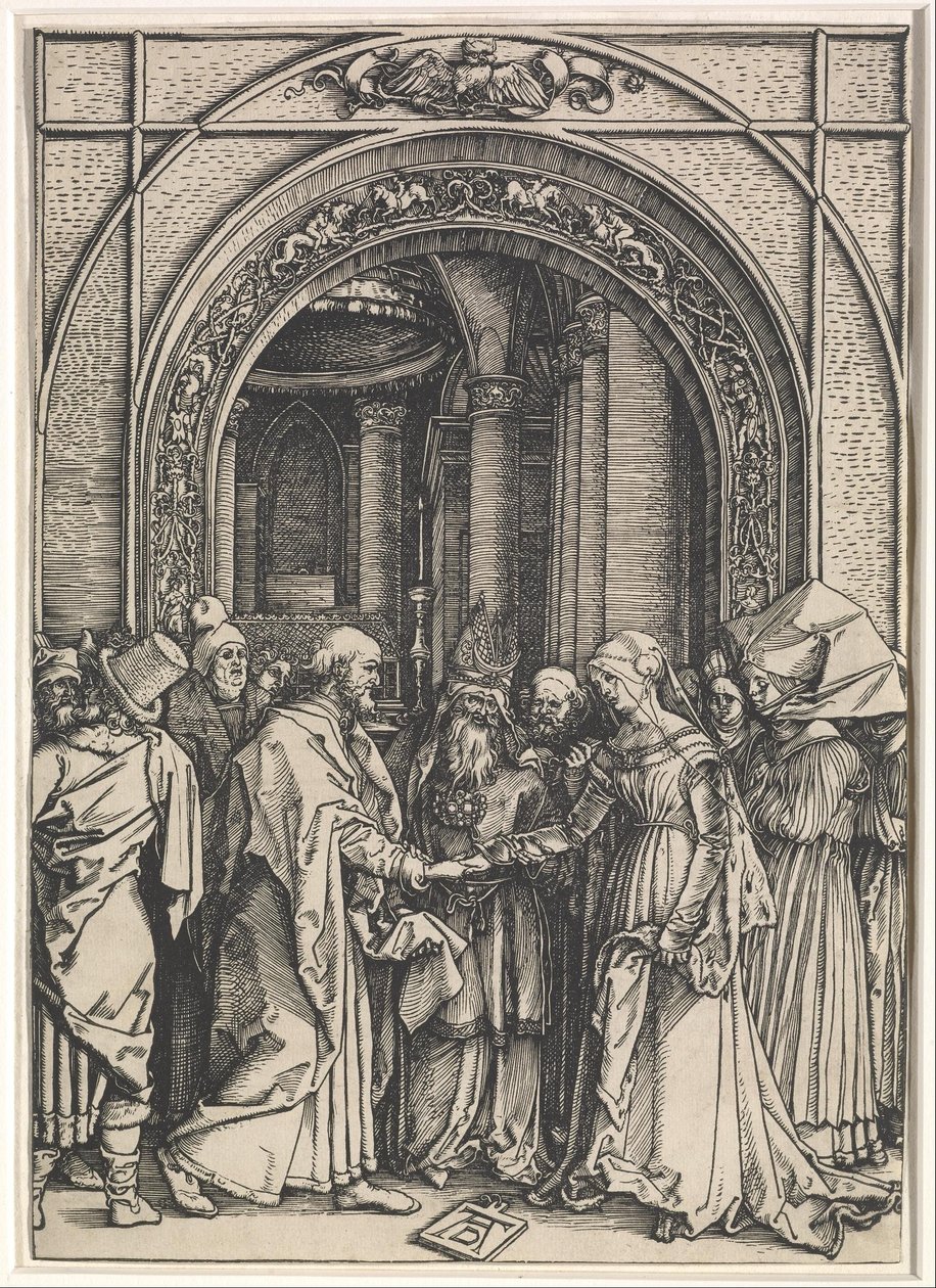 Jomfruens liv:  Jomfruens og Sankt Josefs ægteskab af Albrecht Dürer