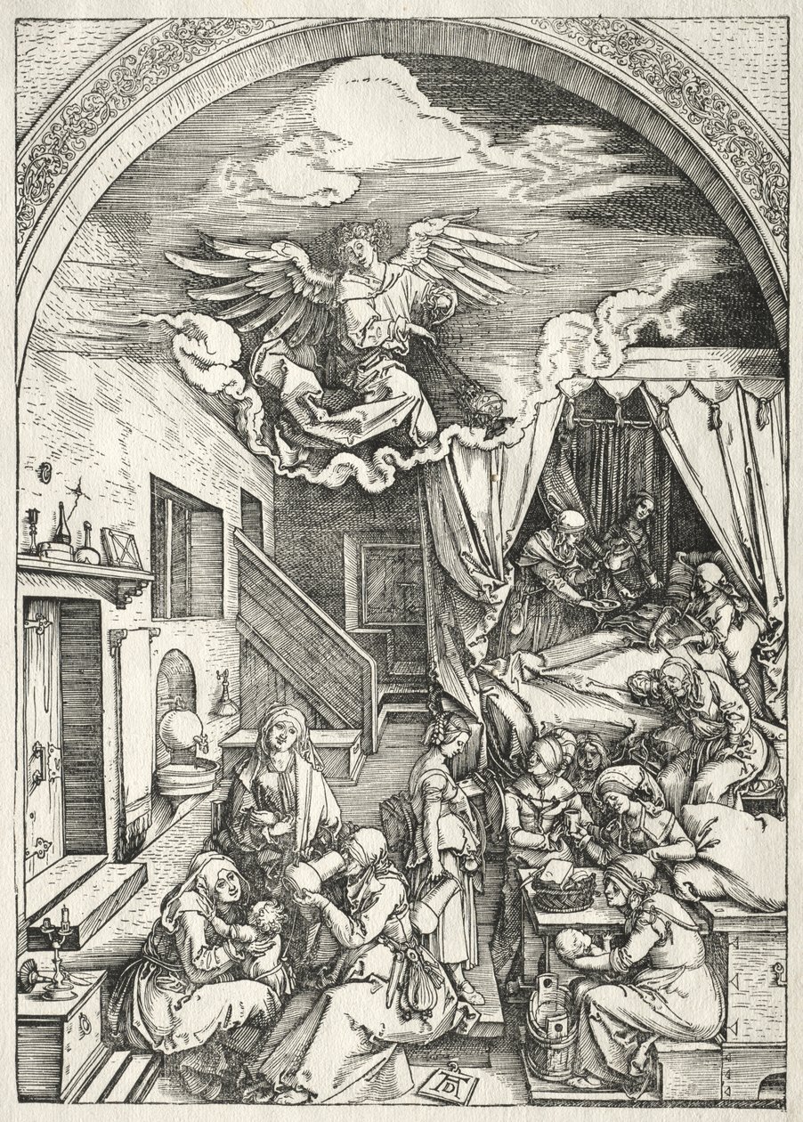 Jomfruens liv: Jomfruens fødsel af Albrecht Dürer