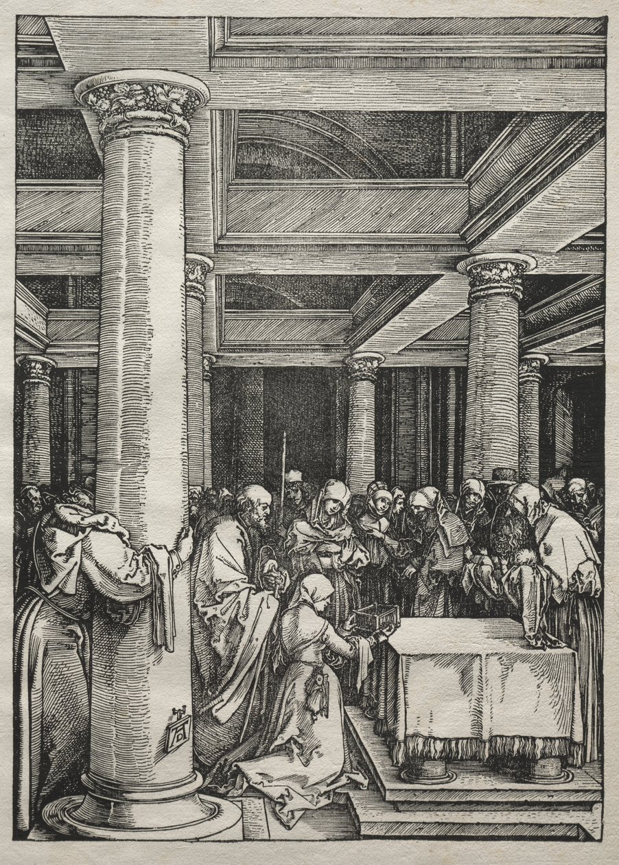 Jomfruens liv: Præsentation af Jesus i templet af Albrecht Dürer