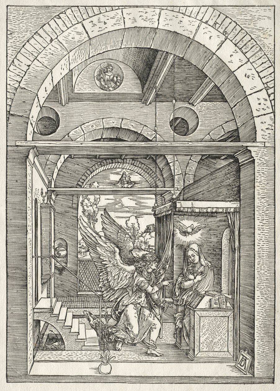 Jomfruens liv: Bebudelsen af Albrecht Dürer