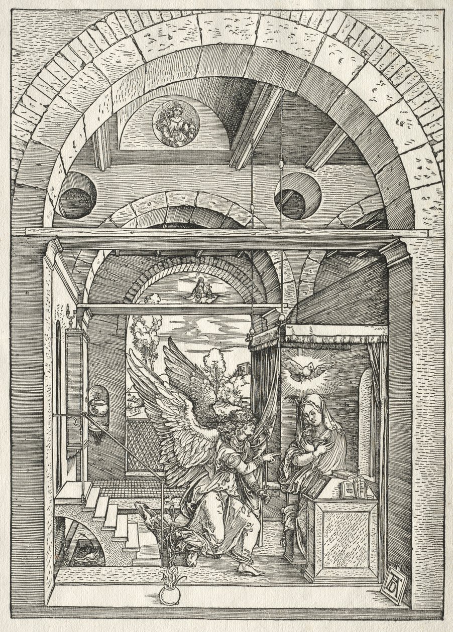 Jomfruens liv: Bebudelsen, 1504-1505. af Albrecht Dürer