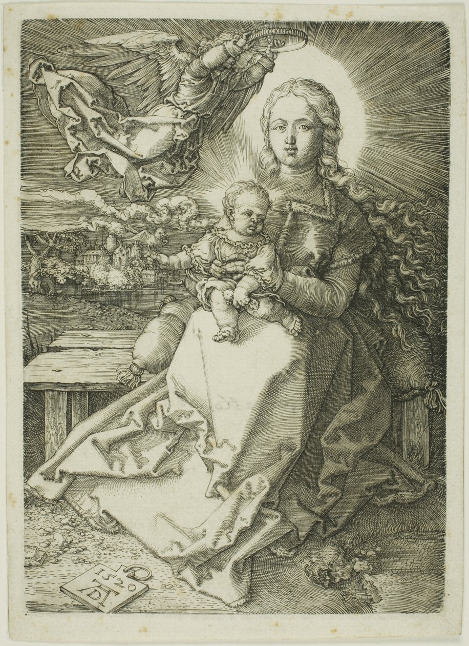 Madonna kronet af One Angel af Albrecht Dürer