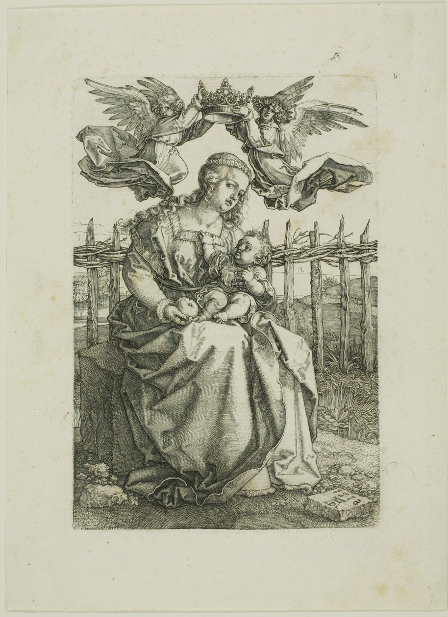 Madonna kronet af to engle af Albrecht Dürer