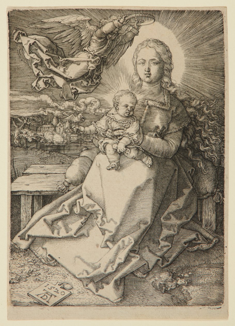 Madonna kronet af en engel af Albrecht Dürer