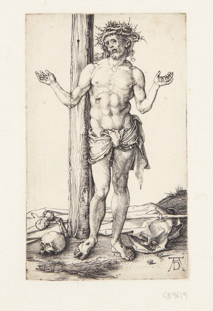 Sorgernes mand med hævede hænder af Albrecht Dürer
