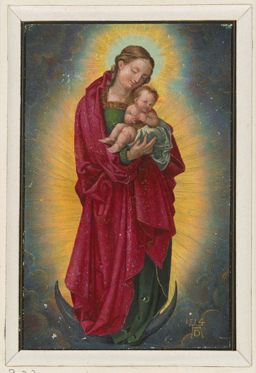 Maria med diadem og barn på måneseglen af Albrecht Dürer