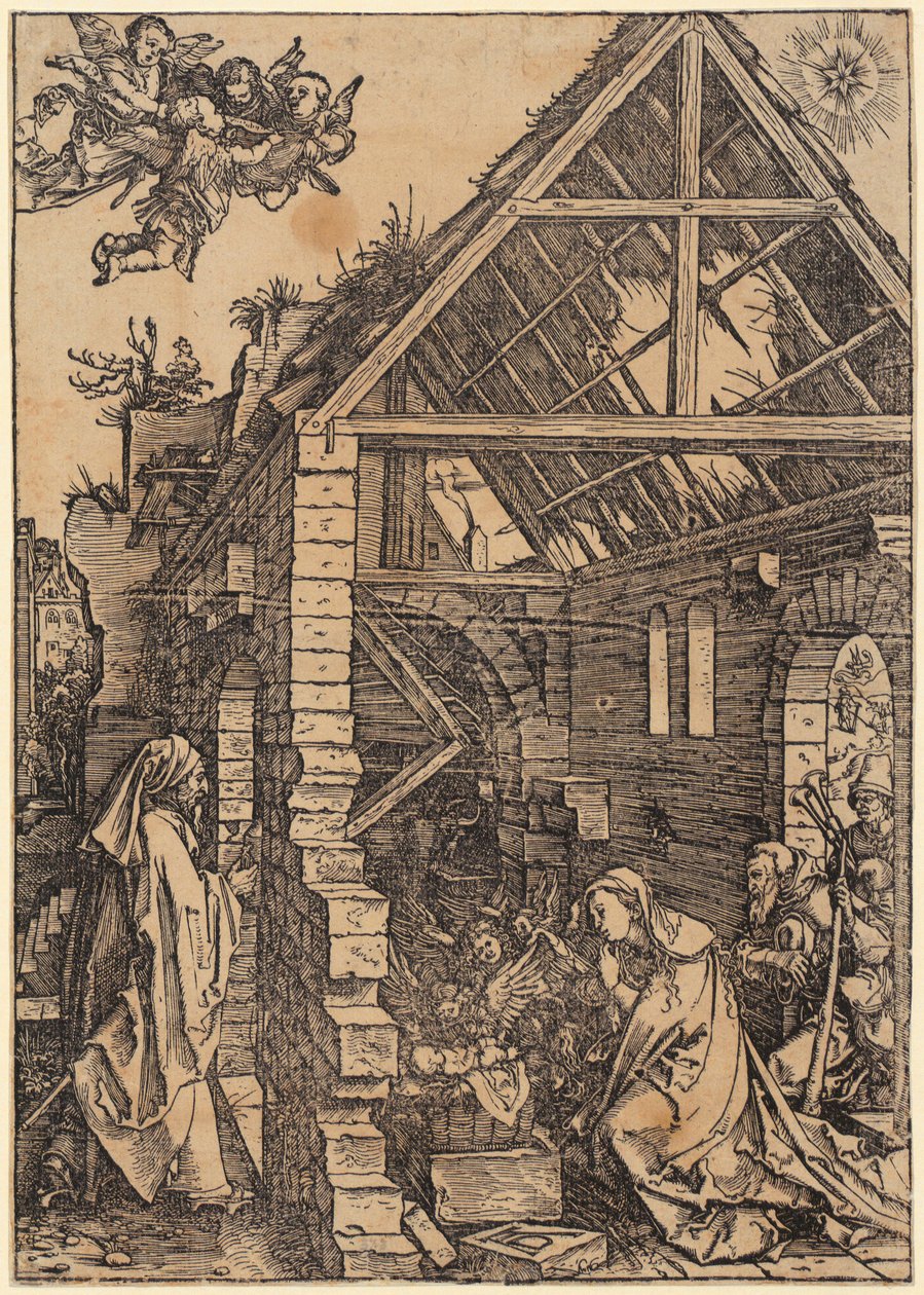 Maria på måneseglet, blad 1 i serien »Marias liv« af Albrecht Dürer