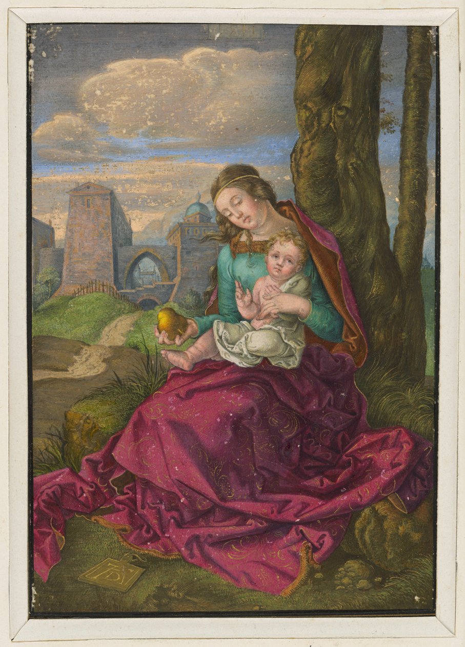 Maria med barnet og en pære af Albrecht Dürer