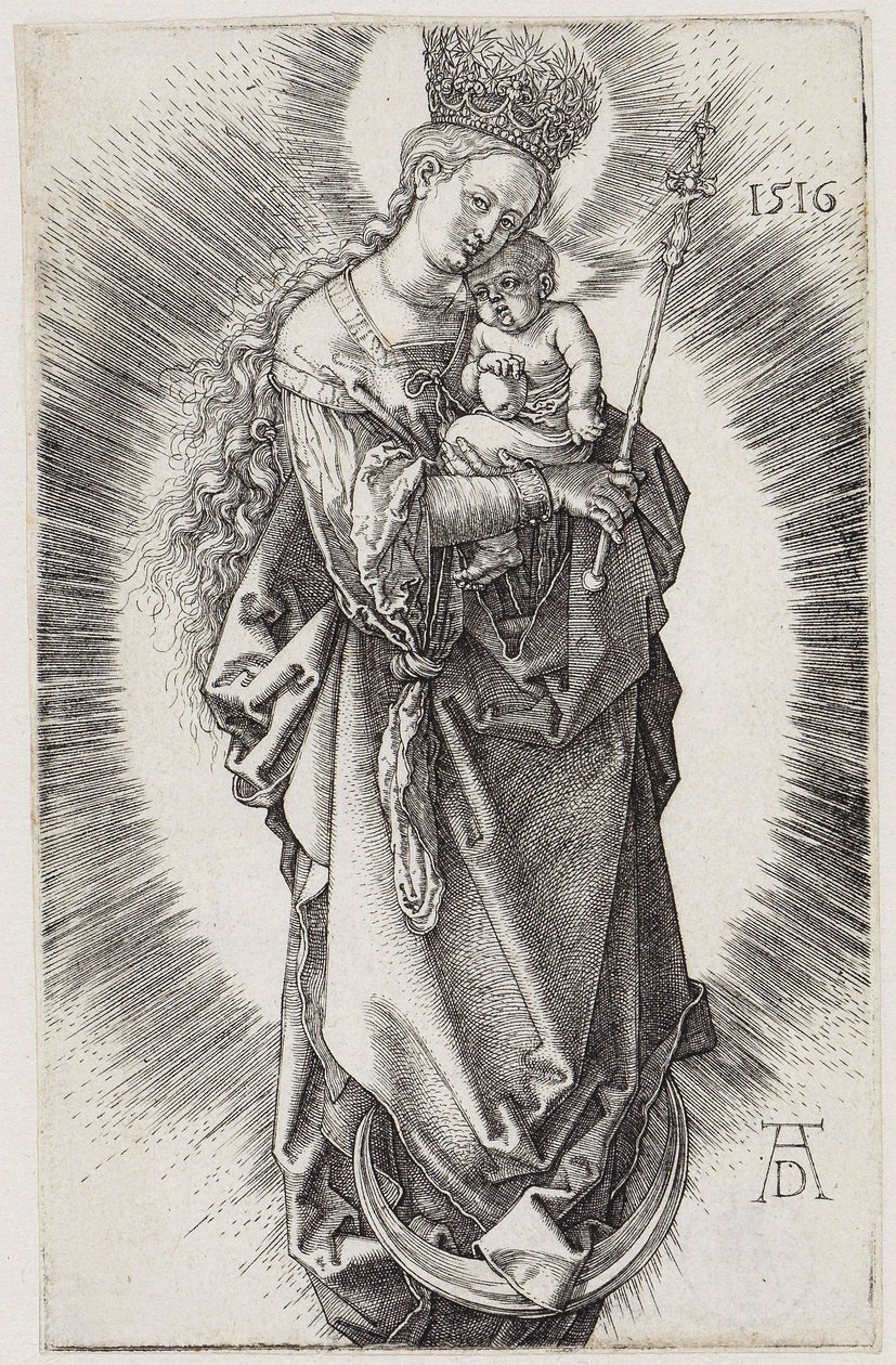 Maria med scepter og stjernekrone af Albrecht Dürer