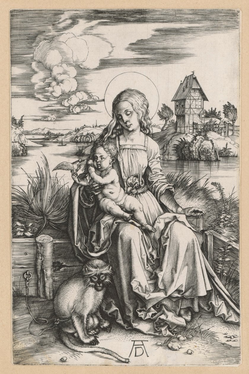 Maria med barnet og havaben af Albrecht Dürer