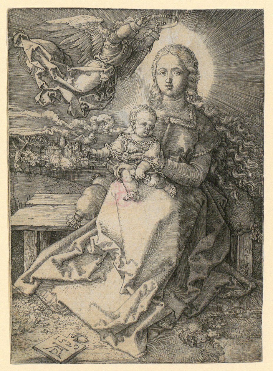 Maria kronet af en engel af Albrecht Dürer