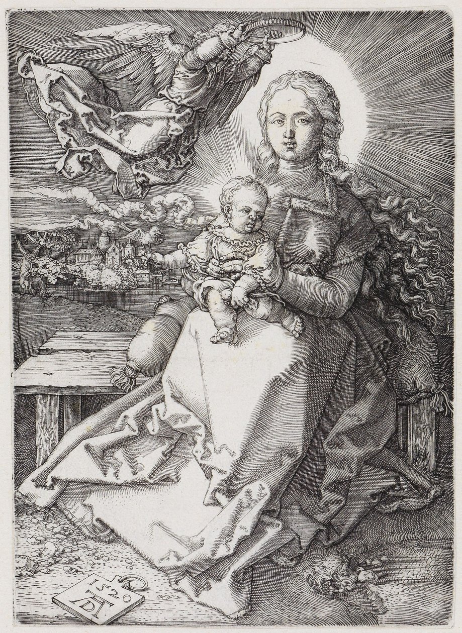 Maria kronet af en engel af Albrecht Dürer