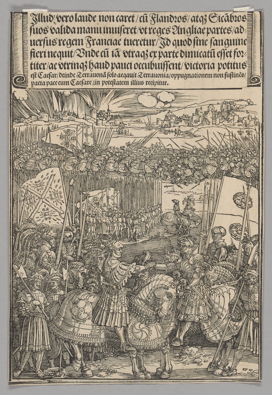 Maximilian og Henry VIII af England, plade 22 fra historiske scener fra kejser Maximilian I