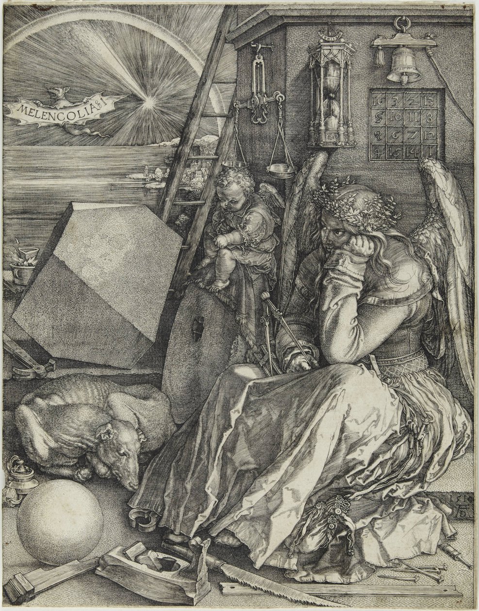 Melancolia I, 1514. af Albrecht Dürer