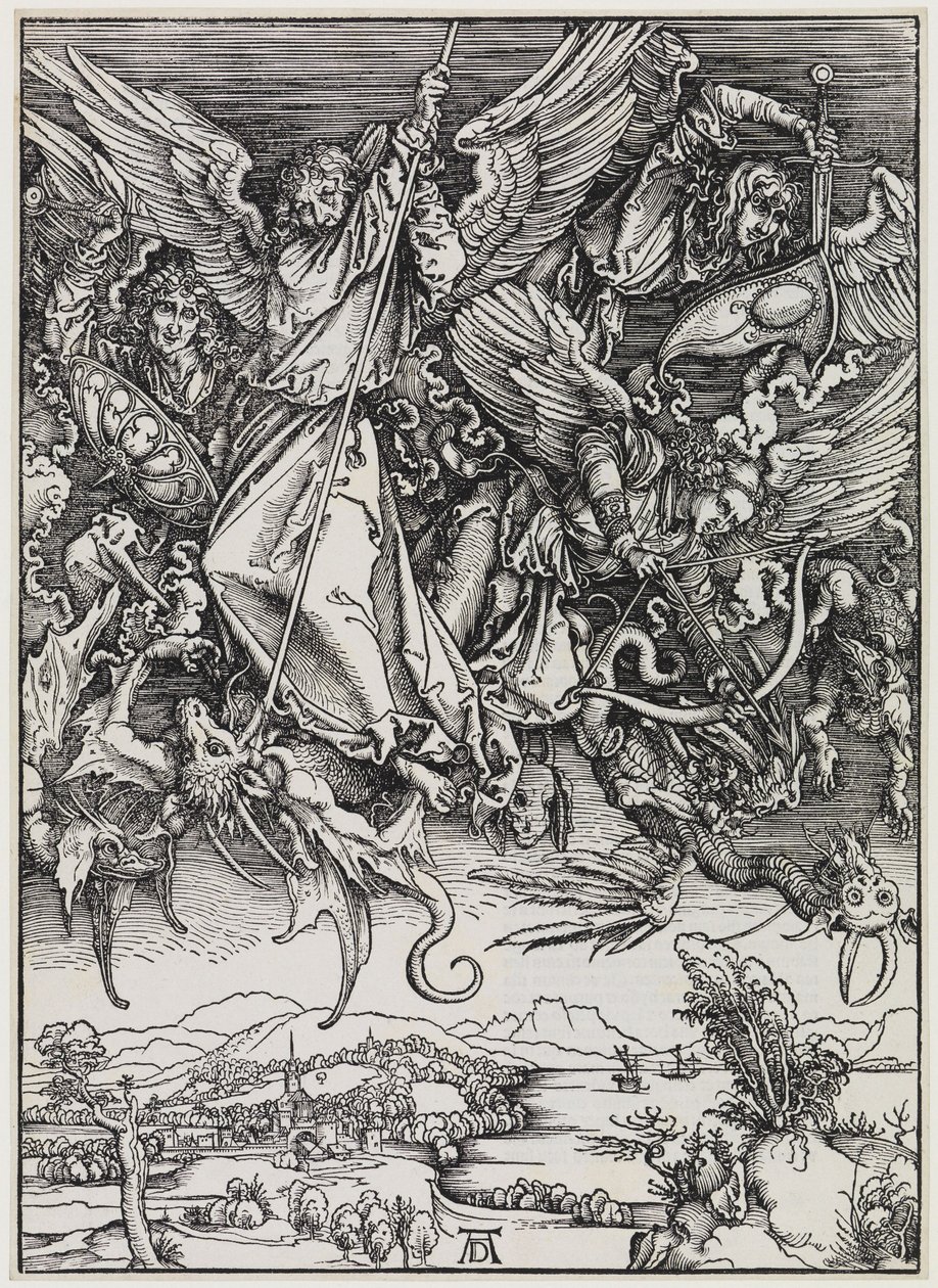 Michaels kamp mod dragen af Albrecht Dürer