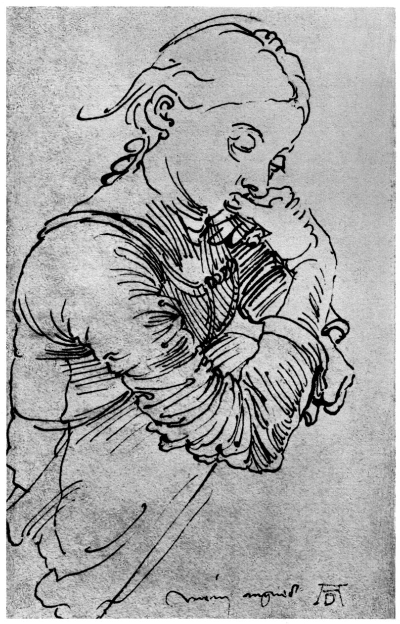 Min Agnes, Durers kone afbildet som en pige, 1495, 1936 af Albrecht Dürer