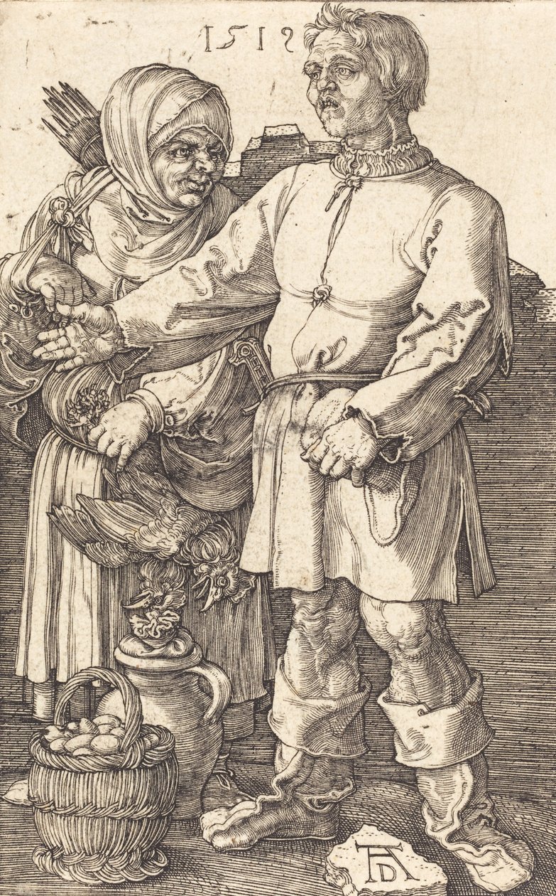 Bondepar på markedet, 1519. af Albrecht Dürer