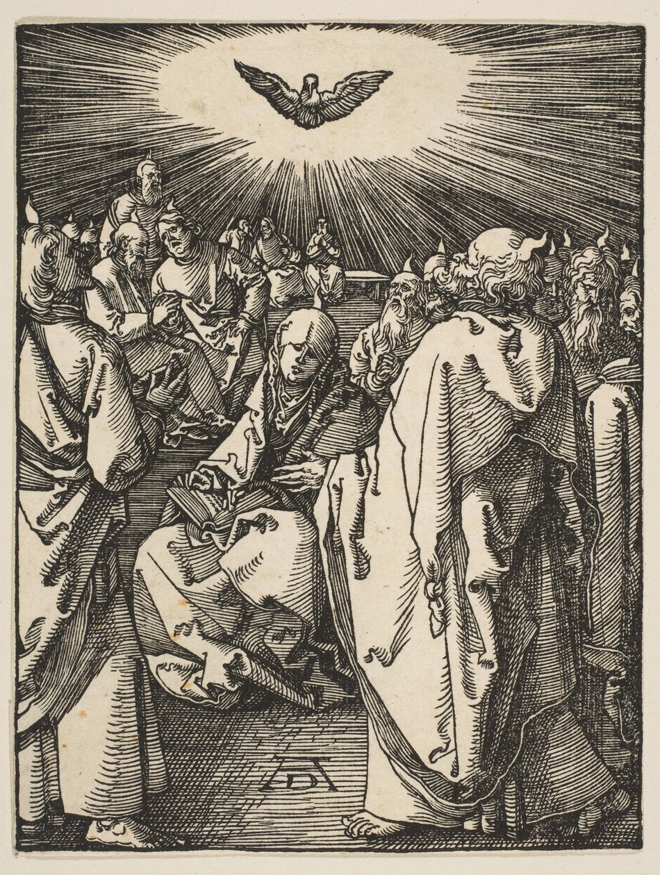 Pinsedag, fra Den Lille Passion, ca. 1510. af Albrecht Dürer