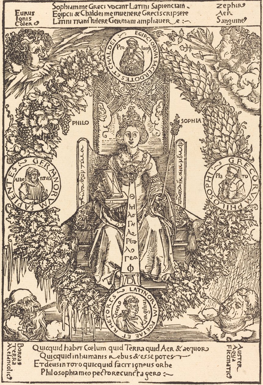Filosofi, sandsynligvis 1502. af Albrecht Dürer