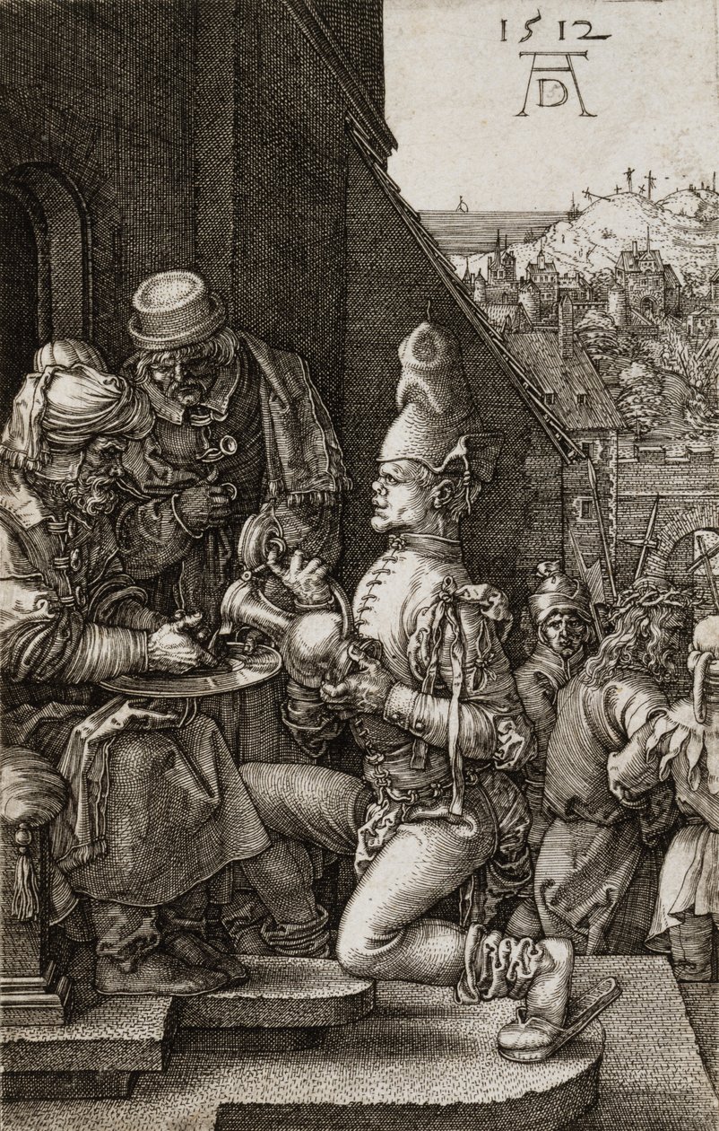 Pilatus vasker sine hænder fra lidenskaben, 1512 af Albrecht Dürer