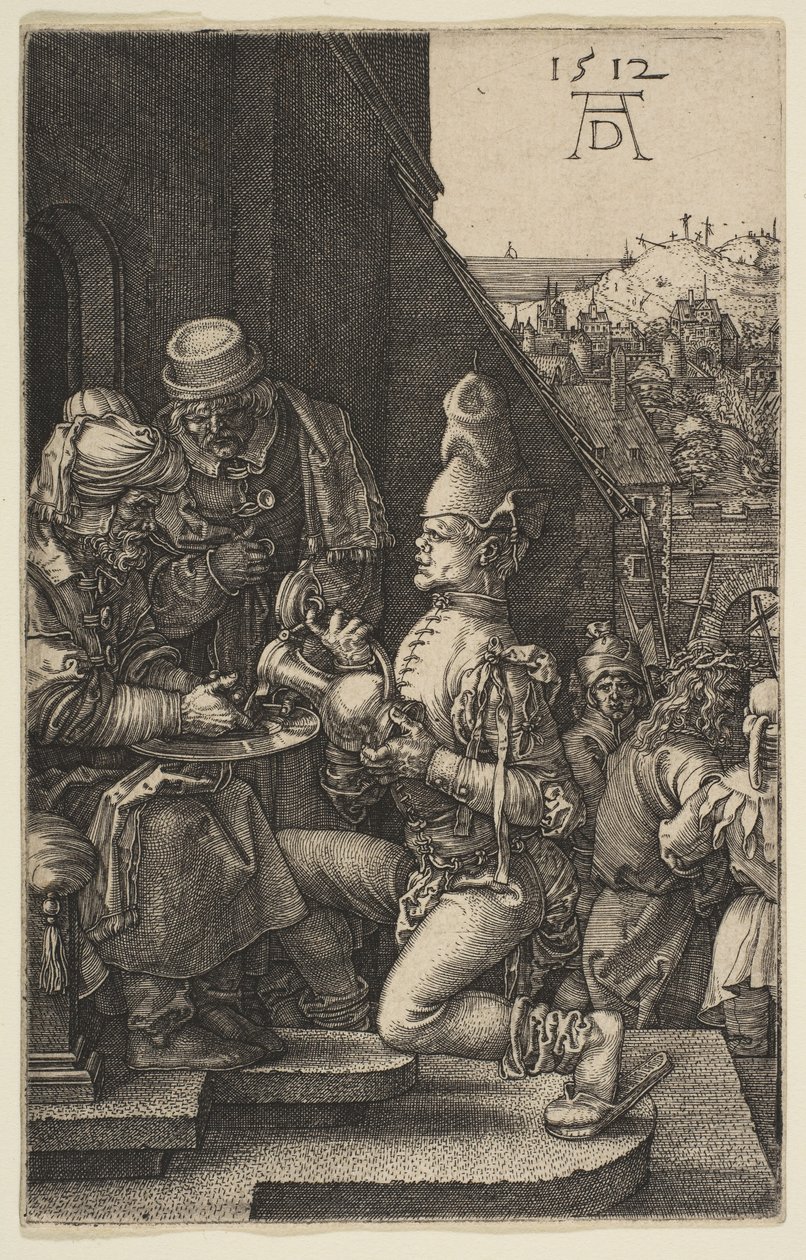 Pilatus vasker sine hænder, fra The Passion, 1512. af Albrecht Dürer